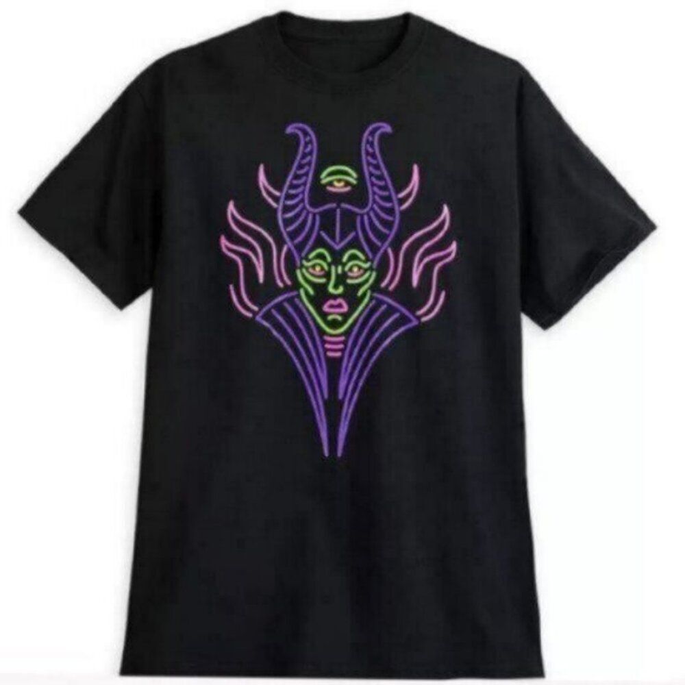 Maleficent Neon T-Shirt Sleeping Beauty Official Disney NWT Adult Shirt